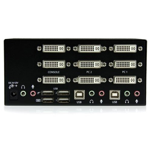 StarTech.com 2 Port Triple Monitor DVI USB KVM Switch with Audio & USB 2.0 Hub
