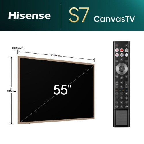Hisense 55" S7NQTUK Canvas TV with Freely & ArtMode
