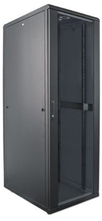 Intellinet 19" Network Cabinet - Free Standing, 26U, 600x600mm (width x depth), Black, Flatpack, Max 1500kg, Multi-Point Door Lock, One Lock Per Side Panel, Usable Depth 123 to 373mm, IP20 rated, Rack, Steel