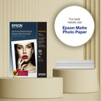 Epson A4 Archival Matte Photo Paper 189gsm, 50 sheets
