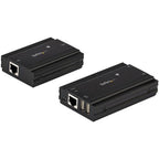 StarTech.com 4-Port USB 2.0 Extender Hub over Single CAT5e/CAT6 Ethernet Cable (RJ45) - 330ft (100m) - USB Extender Hub Adapter Kit - Metal Housing - Externally Powered - 480 Mbps - TAA