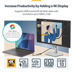 StarTech.com USB-C to HDMI Adapter, 4K 60Hz Video, HDR10, USB-C to HDMI Monitor Dongle, USB4 / Thunderbolt Compatible