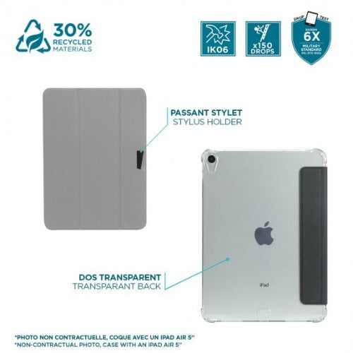 Mobilis 060018 tablet case 27.9 cm (11") Folio Black, Transparent