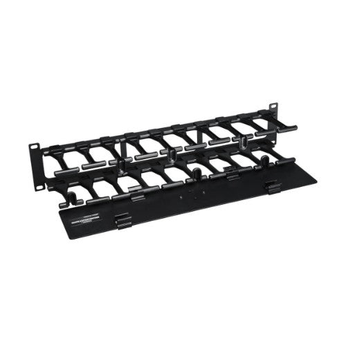 Tripp Lite SRCABLEDUCT2UHD SmartRack 2U High Capacity Horizontal Cable Manager - Finger duct with dual-hinge cover