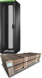 APC Easy Rack, 42U, Black, With Roof, Castors, Feet, 4 Brackets, and Side Panels, No Bottom, 1991H x 600W x 1000D mm