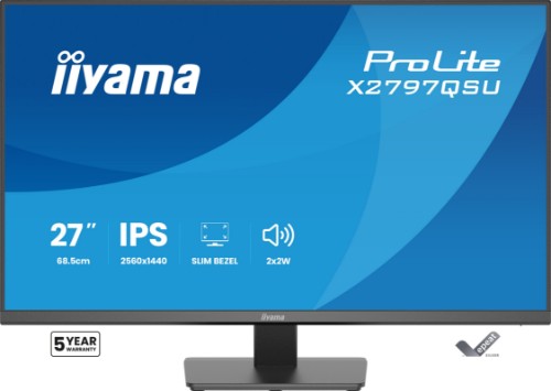 iiyama ProLite X2797QSU-B1 computer monitor 68.6 cm (27") 2560 x 1440 pixels Quad HD LED Black