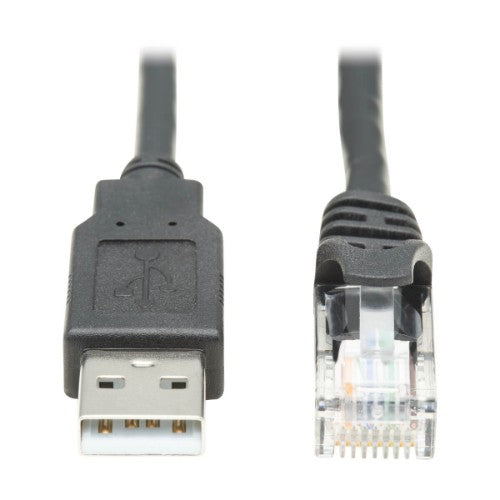 Tripp Lite U009-006-RJ45-X USB-A to RJ45 Rollover Console Cable (M/M) - Cisco Compatible, 250 Kbps, 6 ft. (1.83 m), Black