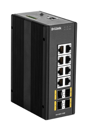 D-Link 12-Port L2 Managed Switch Switch with 8 x 10/100/1000BaseT(X) & 4 x 100/1000BaseSFP