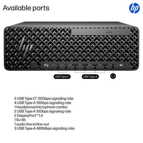HP Z2 SFF G1i Wolf Pro Security Edition Intel Core Ultra 9 285K 64 GB DDR5-SDRAM 2 TB SSD NVIDIA RTX Pro 2000 Blackwell Windows 11 Pro Workstation AI Workstation, AI PC Black