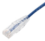 AddOn Networks 3m Blue CAT 6A Slim PVC Ethernet Cable Snagless Clear-Claw RJ-45 M/M
