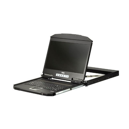 ATEN 1U Short Depth USB VGA Single Rail LCD
