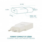 Mobilis 020025 mobile device charger Universal White AC Fast charging Indoor