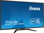 iiyama ProLite 43" large format desktop monitor with 4K resolution, offering you the power of four displays packed into one