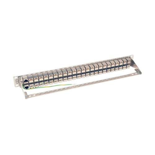 Tripp Lite N254-048-SH-6A 48-Port 1U Rack-Mount STP Shielded Cat6a Feedthrough Patch Panel, RJ45 Ethernet, TAA