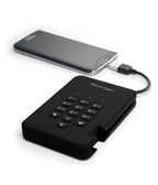 iStorage diskAshur² SSD 512GB Black | Secure Portable Solid State Drive |AES-XTS 256-bit Hardware Encryption | PIN protected | OS & Platform Independent | TAA Compliant |Brute force hack defence | Dust/Water Resistant