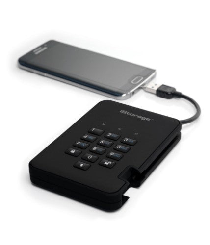iStorage diskAshur² SSD 512GB Black | Secure Portable Solid State Drive |AES-XTS 256-bit Hardware Encryption | PIN protected | OS & Platform Independent | TAA Compliant |Brute force hack defence | Dust/Water Resistant