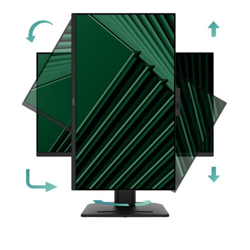 MSI Pro MP275QPDG 27 Inch Monitor, QHD (2560 x 1440), 100Hz, IPS, 1ms, 2x HDMI 2.0b, 1x DP 1.2a input, 1x DP 1.2a output, 1x Type-C (DP alt.) w/ 98W PD, 1x LAN, 4xUSB 5Gbps Type-A, 1x USB 5Gbps Type-B, Built-in Speakers, Webcam, Daisy Chain, HDR Ready, An