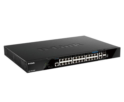 D-Link DGS-1520-28MP/E network switch Managed L3 Gigabit Ethernet (10/100/1000) Power over Ethernet (PoE) 1U Black