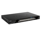 D-Link DGS-1520-28MP/E network switch Managed L3 Gigabit Ethernet (10/100/1000) Power over Ethernet (PoE) 1U Black