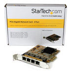 StarTech.com 4-Port PCIe Gigabit Network Adapter Card - TAA