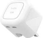 Belkin WCH019MYWH mobile device charger Universal White AC Fast charging Indoor
