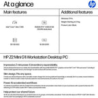 HP Z2 Mini G1i Workstation Desktop PC Intel Core Ultra 7 265 16 GB DDR5-SDRAM 512 GB SSD NVIDIA RTX A400 Windows 11 Pro Mini PC AI Workstation, AI PC Black