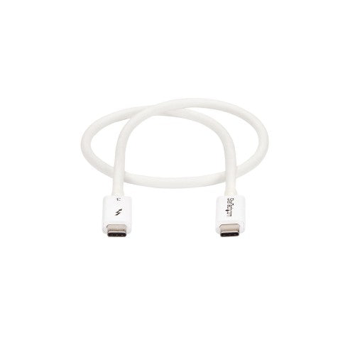 StarTech.com 1.6ft (50cm) Thunderbolt 3 Cable, 40Gbps, 100W PD, 4K/5K, Thunderbolt Certified, Compatible with Thunderbolt 4/USB 3.2/DisplayPort