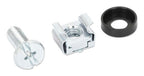 Intellinet Cage Nut Set (100 Pack), M6 Nuts, Bolts and Washers, Suitable for Network Cabinets/Server Racks, Plastic Storage Jar, Lifetime Warranty
