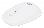 Manhattan Performance III Wireless Mouse, White, 1000dpi, 2.4Ghz (up to 10m), USB, Optical, Ambidextrous, Three Button with Scroll Wheel, USB nano receiver, AA battery (not included), Low friction base, Three Year Warranty