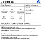 HP EliteBook 6 G1i AI Intel Core Ultra 5 225U Laptop 35.6 cm (14") WUXGA 16 GB DDR5-SDRAM 512 GB SSD Wi-Fi 7 (802.11be) Windows 11 Pro AI PC Silver