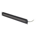 StarTech.com 24 Port 1U Feed Through Patch Panel with Cable Management Bar, Rackmount Shielded Cat6a Ethernet Patch Panel with RJ45 STP Inline Couplers