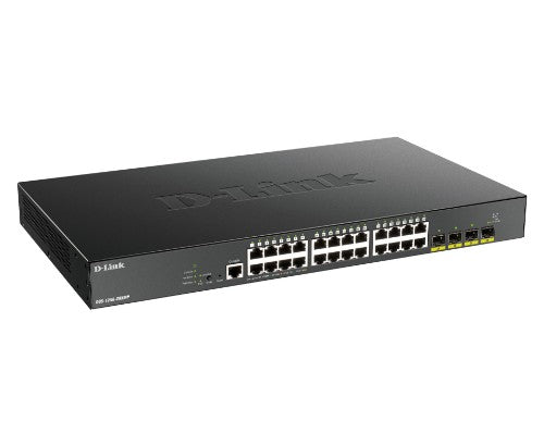 D-Link 24-port Gigabit PoE Smart Managed Switch with 4x 10G SFP+, 370Watts