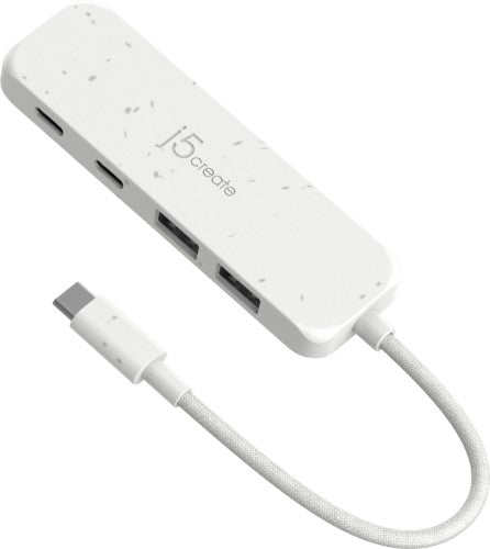 j5create Eco-Friendly USB-C to 4-Port Type-C & Type-A Gen 2 Hub