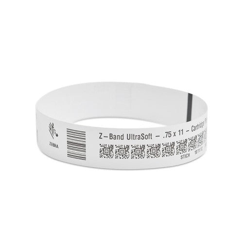 Zebra Z-Band UltraSoft Wristband White Self-adhesive printer label