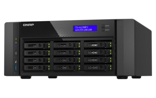 QNAP TS-h1290FX NAS Tower EPYC 7302P 256 GB DDR4 0 TB QuTS hero Black