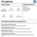 HP ProBook 4 G1iR Intel Core 5 120U Laptop 35.6 cm (14") WUXGA 16 GB DDR5-SDRAM 256 GB SSD Wi-Fi 6E (802.11ax) Windows 11 Pro Silver