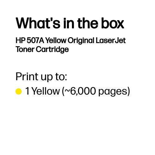 HP CE402A/507A Toner cartridge yellow, 6K pages ISO/IEC 19798 for HP LaserJet EP 500