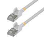 StarTech.com 4m White Ultra Slim Cat6A Ethernet Cable, Snagless, FTP, Pure Bare Copper Wire, 34AWG Slim RJ45 Network Patch Cord, Individually Tested