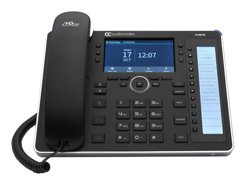 AudioCodes 445HD IP phone Black 8 lines LCD