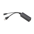 Tripp Lite NPOE-SPL-G-5VMU PoE to USB Micro-B and RJ45 Active Splitter - 802.af, 48V to 5V 1A, Up to 328.08 ft. (100 m)