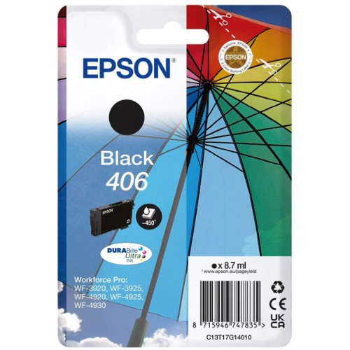 Epson C13T17G14010/406 Ink cartridge black 8.7ml for Epson  WF-3920