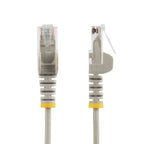StarTech.com 5m Gray Slim CAT6 Ethernet Cable, Snagless, 100W PoE, UTP, LSZH, 28AWG Pure Bare Copper Wire, Slim RJ45 Network Patch Cord w/Strain Reliefs, Individually Tested