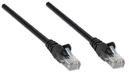 Intellinet Network Patch Cable, Cat6, 5m, Black, CCA, U/UTP, PVC, RJ45, Gold Plated Contacts, Snagless, Booted, Lifetime Warranty