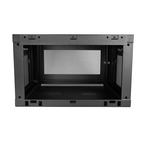 StarTech.com 2-Post 6U Wall Mount Network Cabinet with 1U Shelf, 19" Wall-Mounted Server Rack for Data / Networking / AV / Electronics / Computer Equipment, Small Vented Rack Enclosure