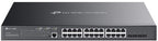 TP-Link Omada 24-Port Gigabit and 4-Port 10GE SFP+ L2+ Managed Switch with 24-Port PoE+