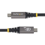 StarTech.com 3m (10ft) USB4 Cable, 20Gbps, USB-IF Certified USB-C Cable, 60W PD, 4K 120Hz DP 2.1, TPE Jacket, Black USB-C Cord