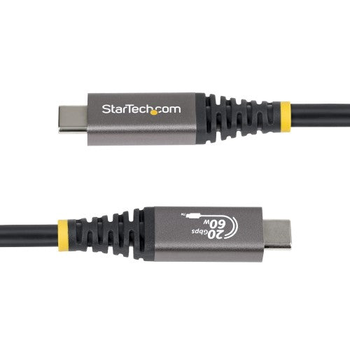 StarTech.com 3m (10ft) USB4 Cable, 20Gbps, USB-IF Certified USB-C Cable, 60W PD, 4K 120Hz DP 2.1, TPE Jacket, Black USB-C Cord