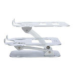 StarTech.com Laptop Stand for Desk, Ergonomic Laptop Stand Adjustable Height, Aluminum, Portable, Supports up to 22lb (10kg), Foldable Laptop Holder for Desk - Angled Notebook Computer Riser/Lift