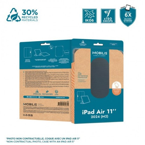 Mobilis 060017 tablet case 27.9 cm (11") Folio Black, Transparent