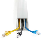 StarTech.com Solid Cable Management Raceway with Cover, 2"(50mm)W x 3/4"(20mm)H - 6.5ft(2m) length, 3 Compartment Network Cable Hider - Wire Duct System, Power Cord Concealer, UL Listed